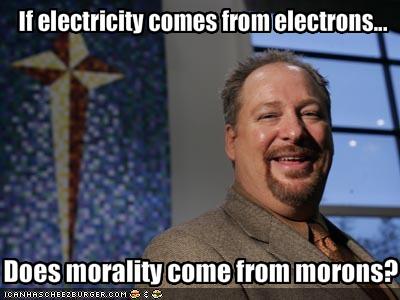 If electricity comes from electrons...