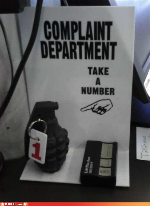 Complaint department
