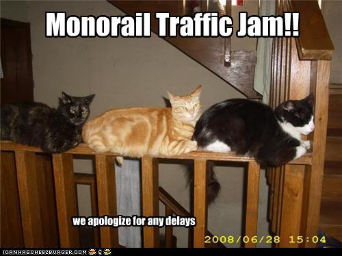 Monorail Traffic Jam!!