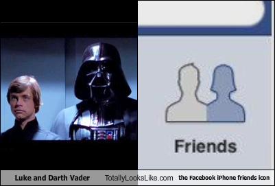 Luke and Darth Vader Totally Looks Like the Facebook iPhone friends icon