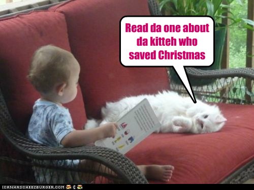 Read da one about da kitteh who saved Christmas