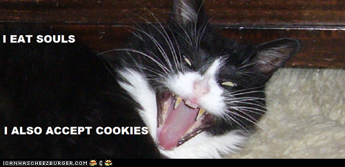 I eat soulz. But i also liek teh cookiez.