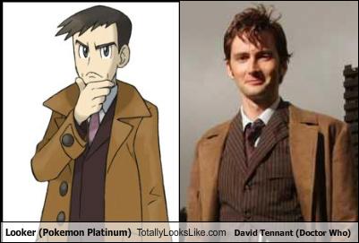 Looker (Pokemon Platinum) Totally Looks Like David Tennant (Doctor Who)