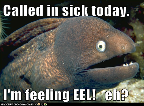 Bad Joke Eel:  My Eelsophagus Hurts