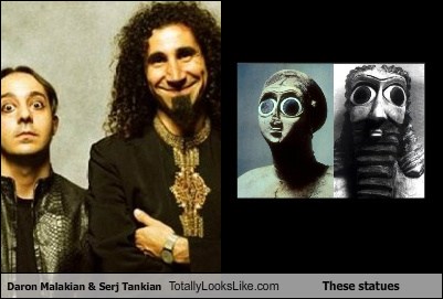 Daron Malakian & Serj Tankian Totally Looks Like These statues