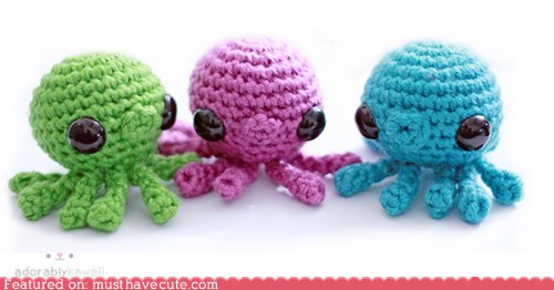Tiny Amigurumi Octopuses
