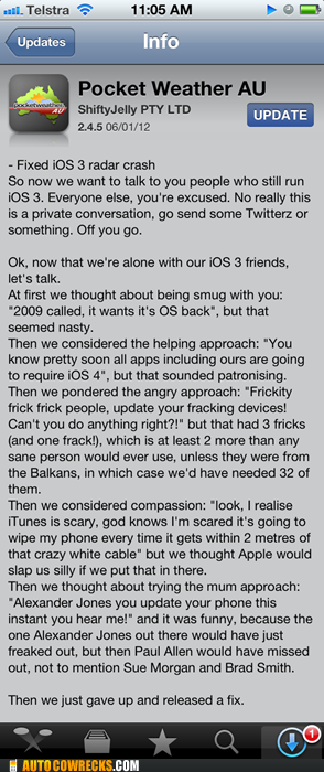 A Candid Message for Those Who Refuse to Update