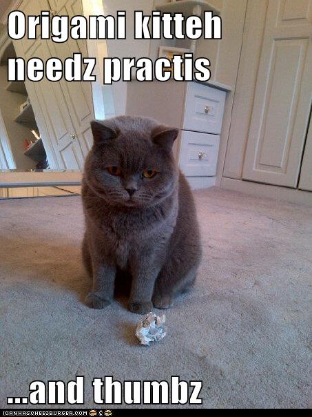 Origami kitteh