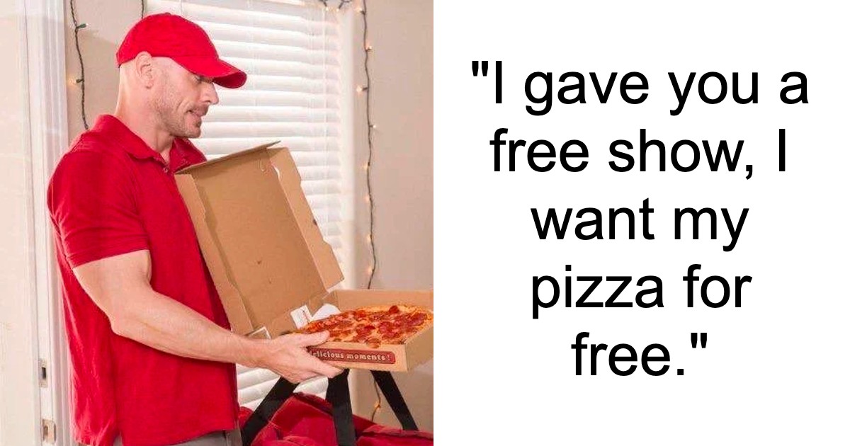 I Want My Pizza For Free Karen Answers Door Naked Demands Free