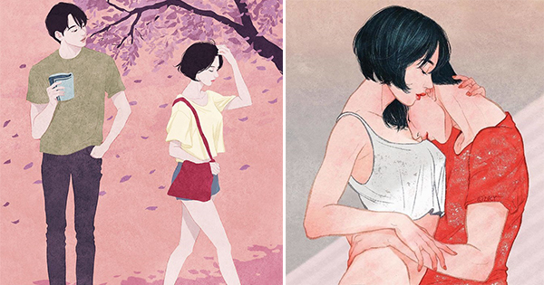 Esta ilustradora coreana te pondrá a suspirar con sus imágenes íntimas