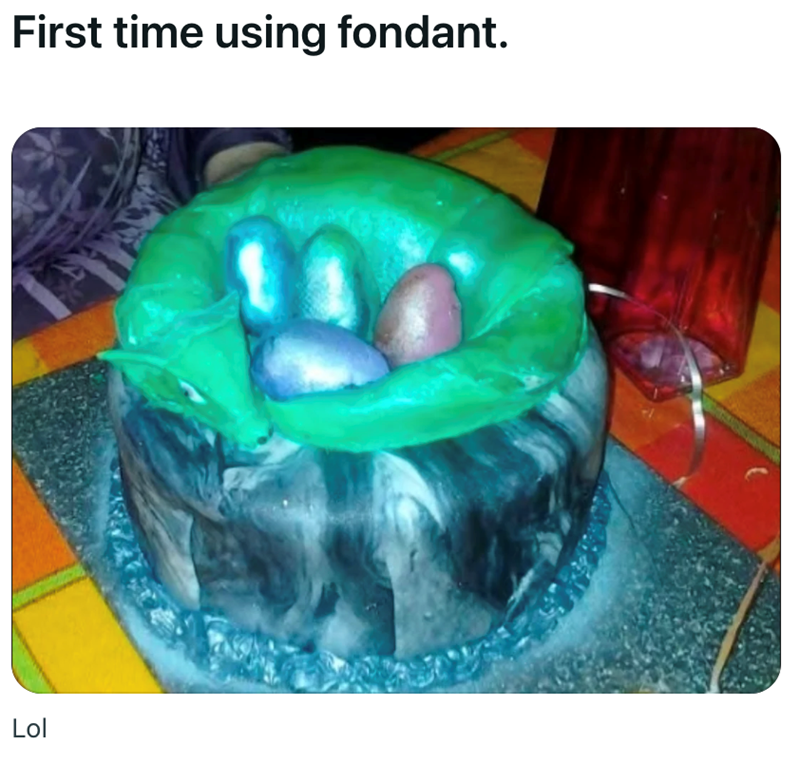 First time using fondant. Lol