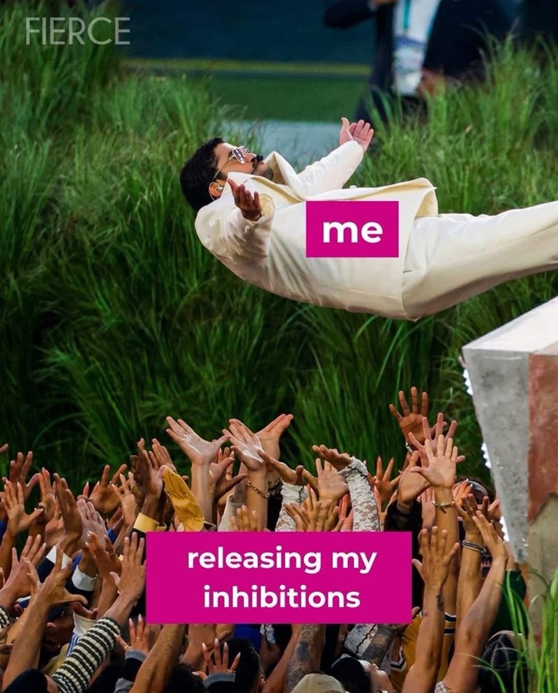 FIERCE me releasing my inhibitions