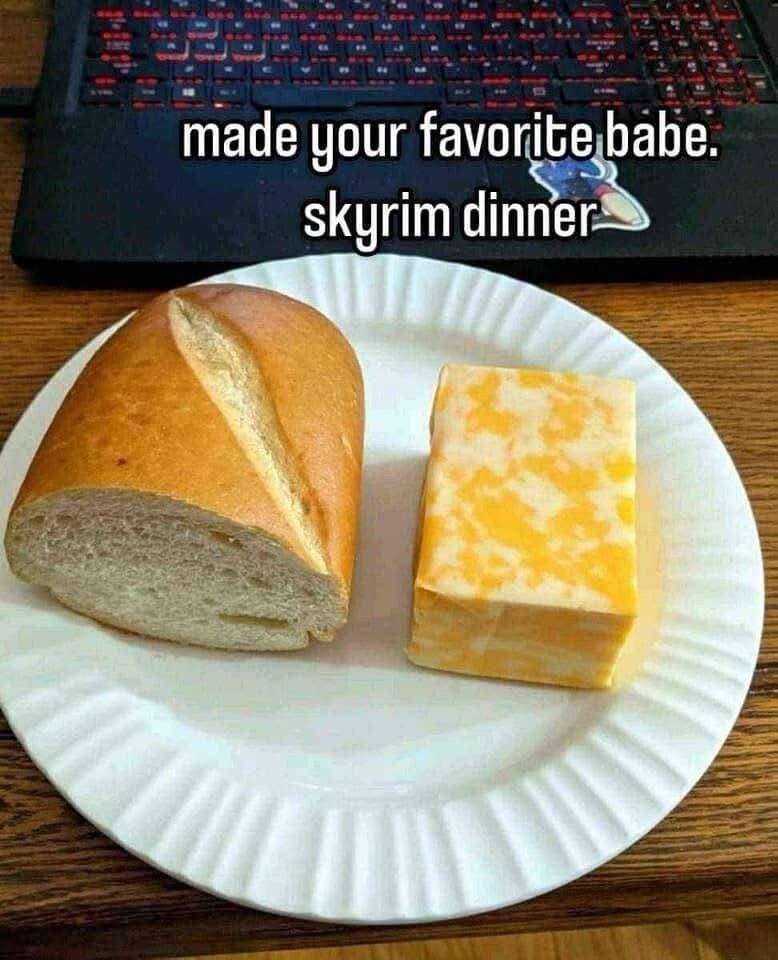 made your favorite babe. skyrim dinner