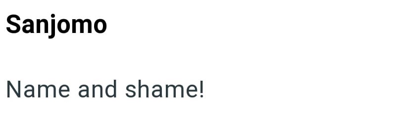 Sanjomo Name and shame!