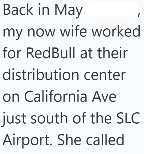 Back in May my now wife worked for RedBull at their distribution center on California Ave just south of the SLC Airport. She called