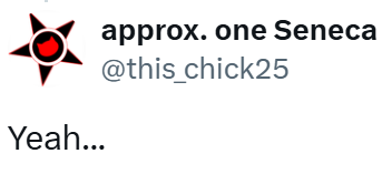 Yeah... approx. one Seneca @this_chick25