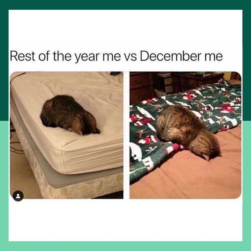 Rest of the year me vs December me