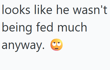 looks like he wasn't being fed much anyway.