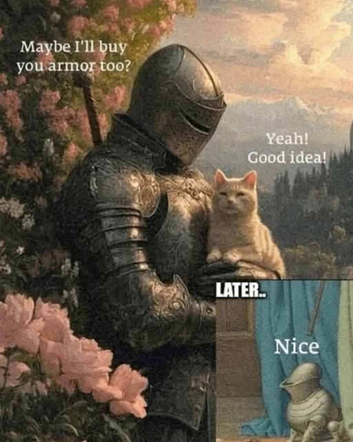 Maybe I'll buy you armor too? Yeah! Good idea! LATER.. Nice