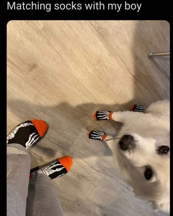 Matching socks with my boy