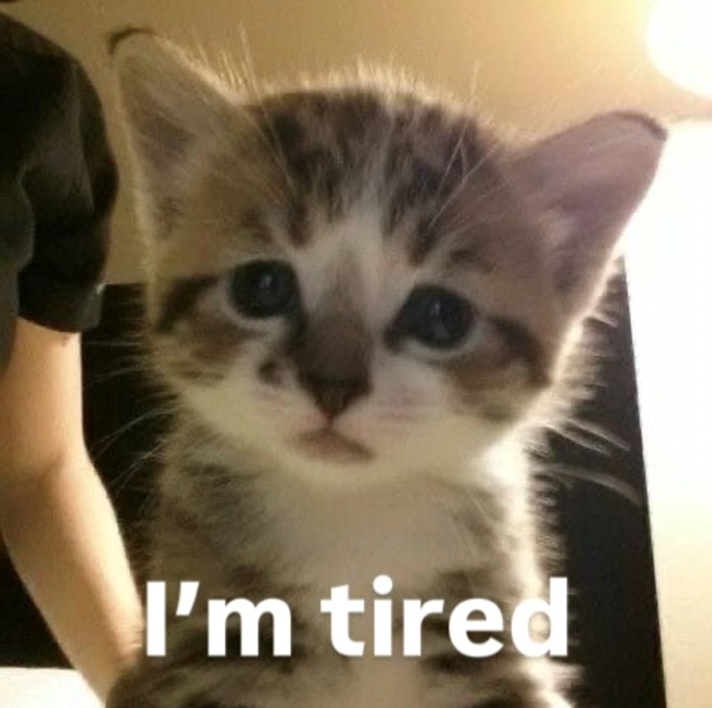 I'm tired