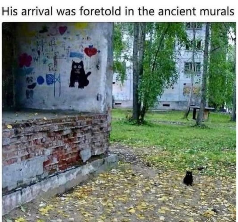 His arrival was foretold in the ancient murals