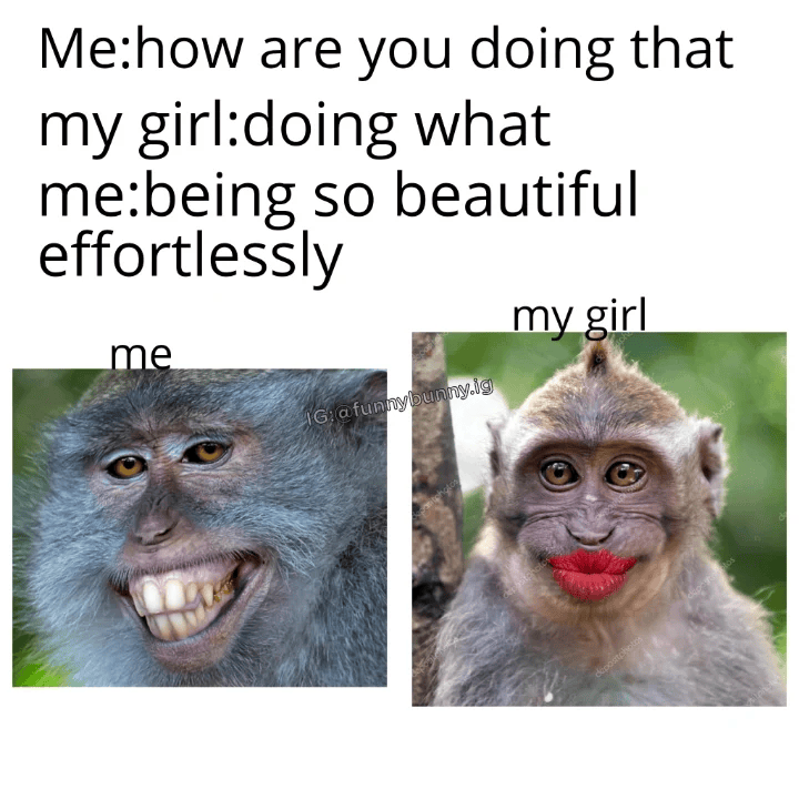 Me:how are you doing that my girl:doing what me:being so beautiful effortlessly me my girl IG:@funnybunny.ig depostshote Photor depositphotos