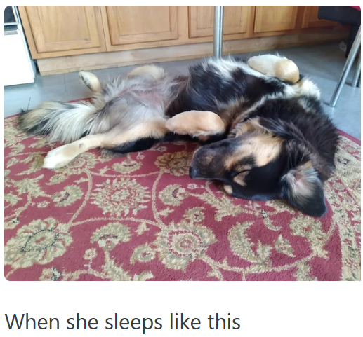 When she sleeps like this