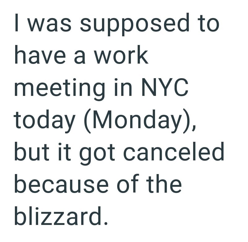I was supposed to have a work meeting in NYC today (Monday), but it got canceled because of the blizzard.