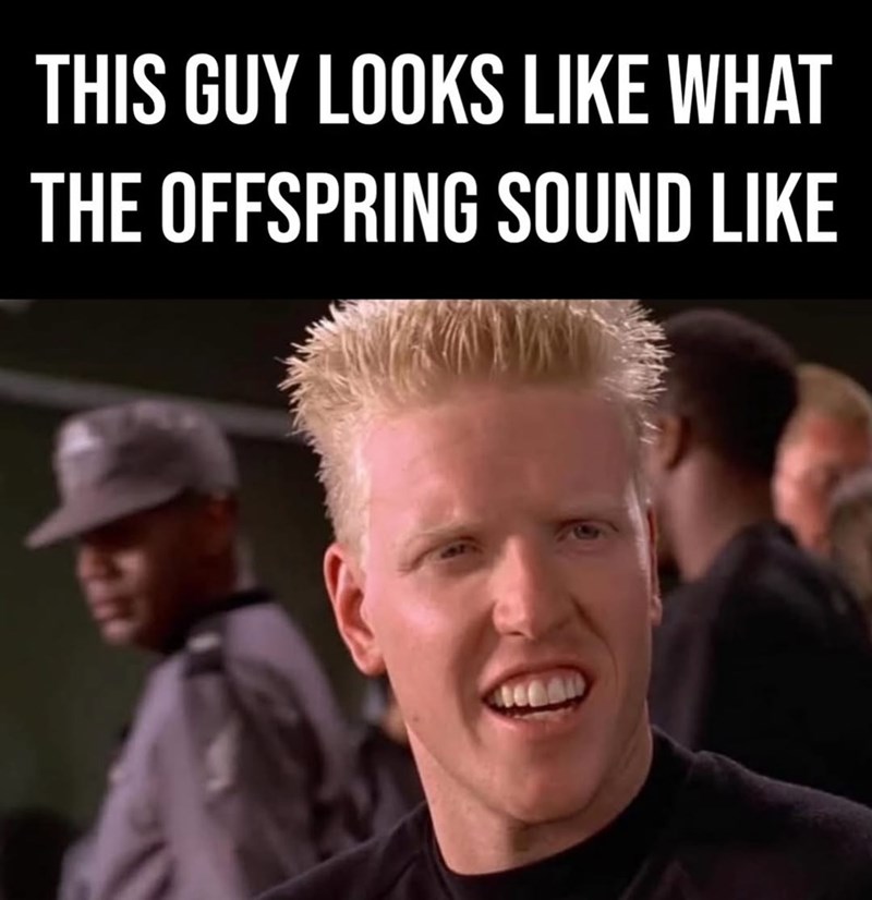THIS GUY LOOKS LIKE WHAT THE OFFSPRING SOUND LIKE
