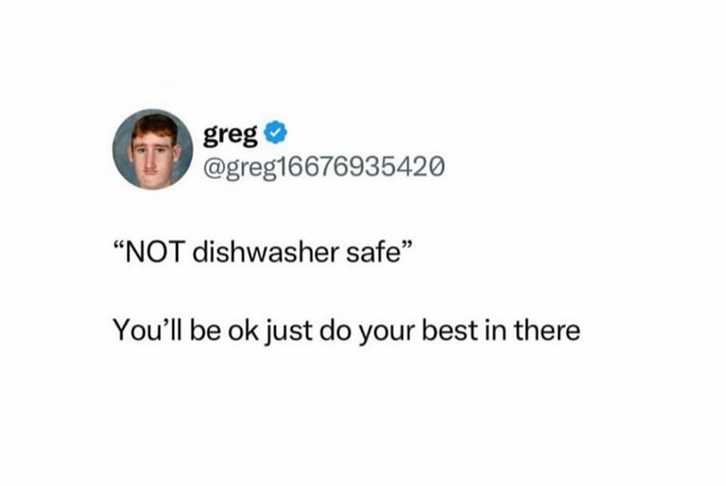 greg @greg16676935420 "NOT dishwasher safe" You'll be ok just do your best in there
