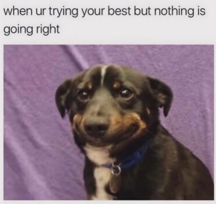 when ur trying your best but nothing is going right