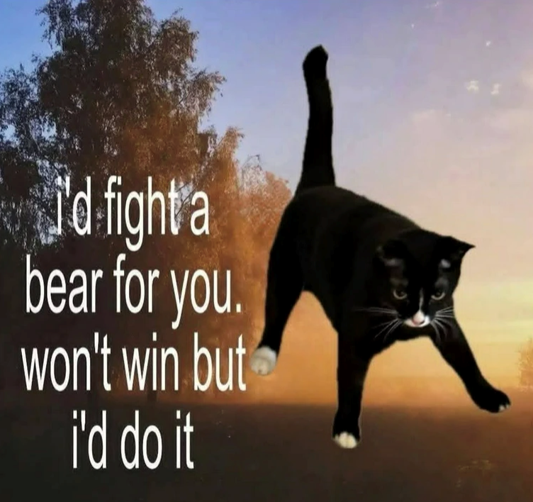 J'd fight a bear for you. won't win but i'd do it
