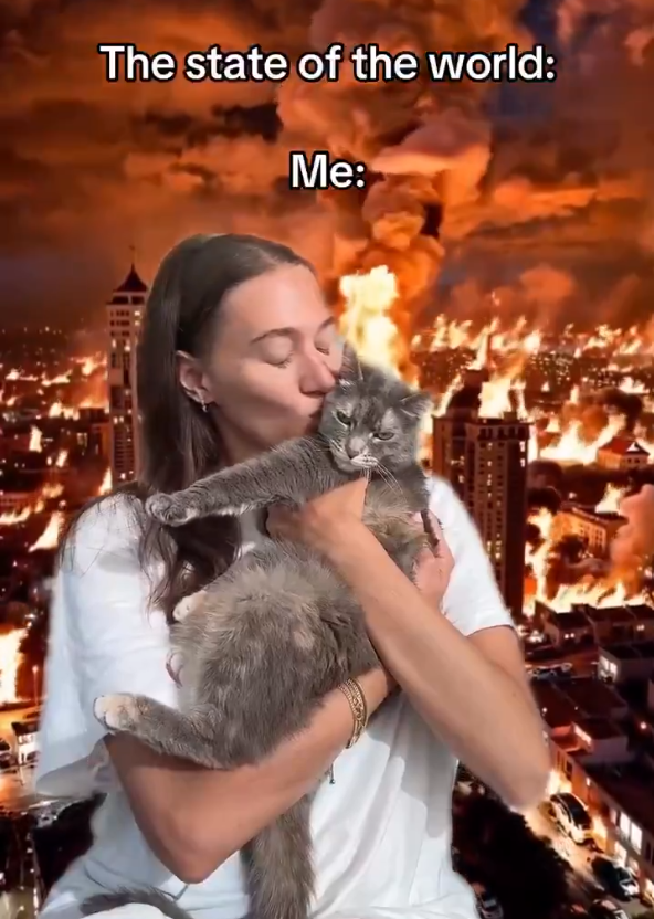 The state of the world: Me: