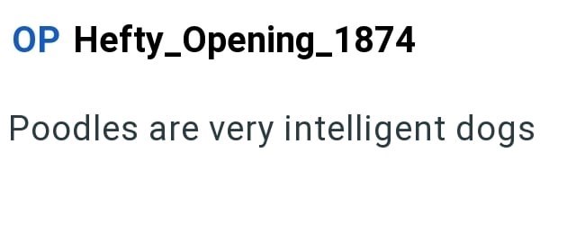 OP Hefty_Opening_1874 Poodles are very intelligent dogs
