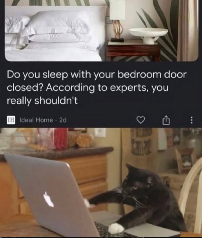 Do you sleep with your bedroom door closed? According to experts, you really shouldn't TH Ideal Home. 2d