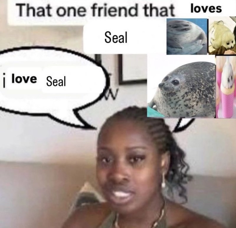 That one friend that loves Seal i love Seal W