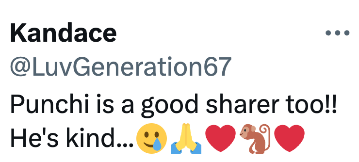 Kandace @LuvGeneration67 Punchi is a good sharer too!! He's kind...