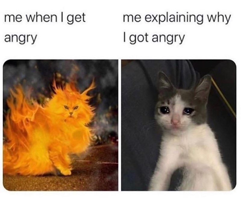 me when I get angry me explaining why I got angry