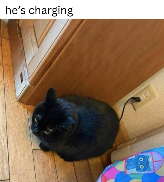 he's charging