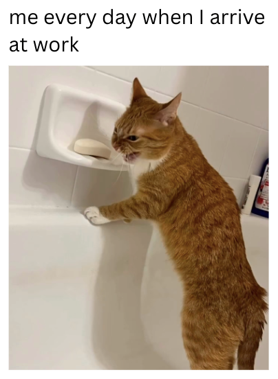 me every day when I arrive at work