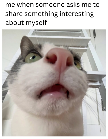 me when someone asks me to share something interesting about myself