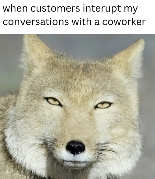 when customers interupt my conversations with a coworker