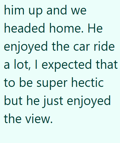 him up and we headed home. He enjoyed the car ride a lot, I expected that to be super hectic but he just enjoyed the view.