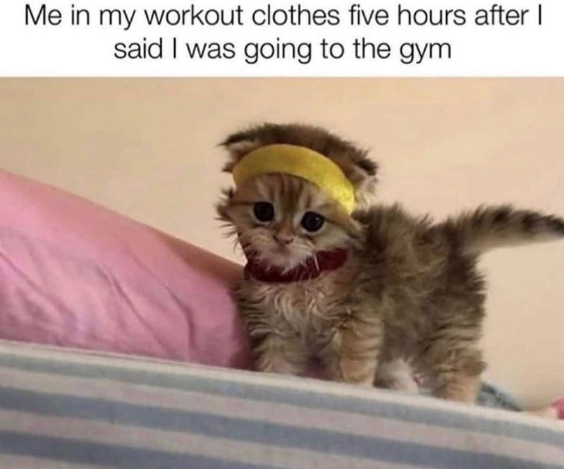 Me in my workout clothes five hours after | said I was going to the gym