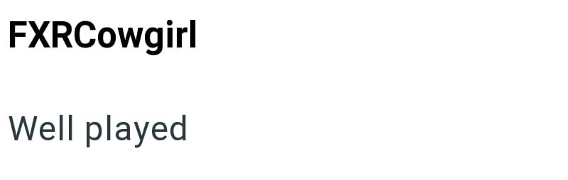 FXRCowgirl Well played