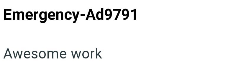 Emergency-Ad9791 Awesome work