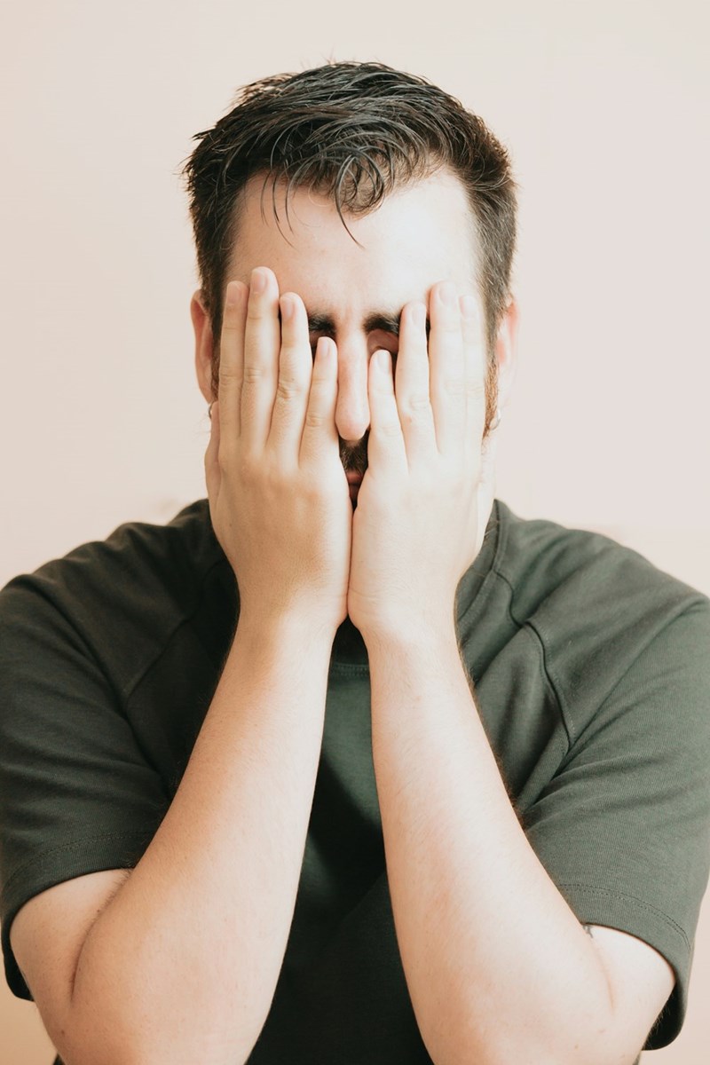 The frustrated jeep driver upon seeing that there is no way of re-entering his car.