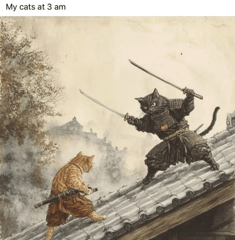 My cats at 3 am