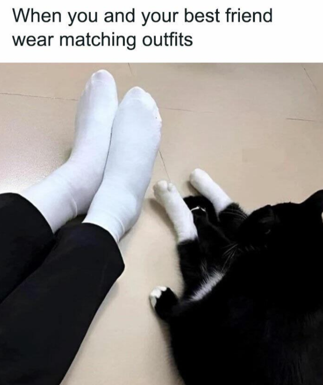 When you and your best friend wear matching outfits